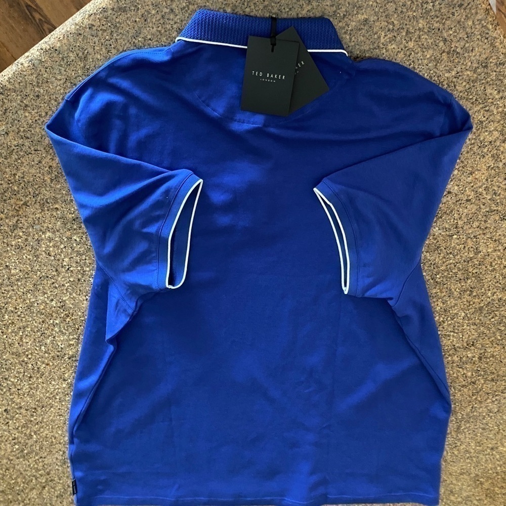 Ted Baker London Royal Blue Polo Style Shirt NWT - Picture 3 of 6